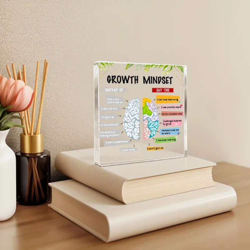 Health Wellness Office - CIFBUY زينة مكتبية من الأكريليك الكريستالي،